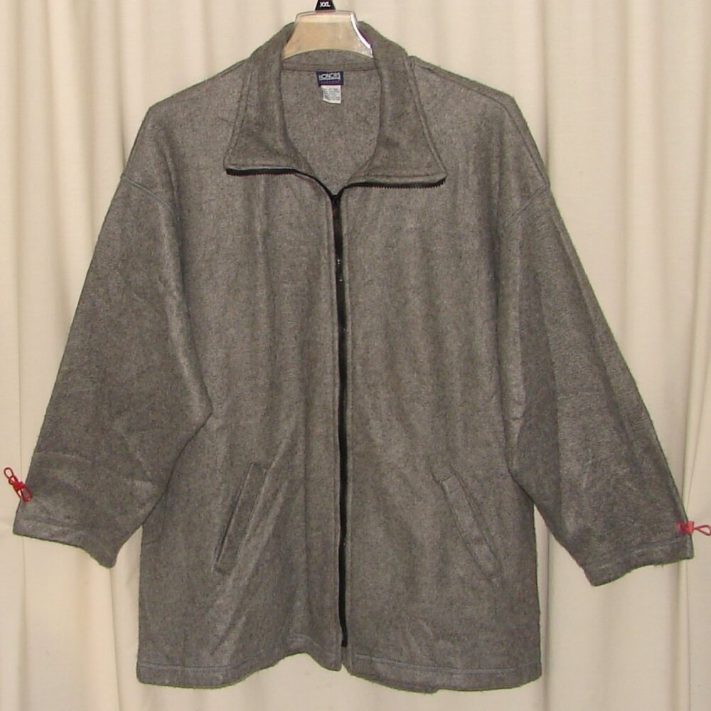 Vtg Honors Womens Fleece Coat / Jacket, Gray, Plus Size 26/28 ( 2X ) NWOT